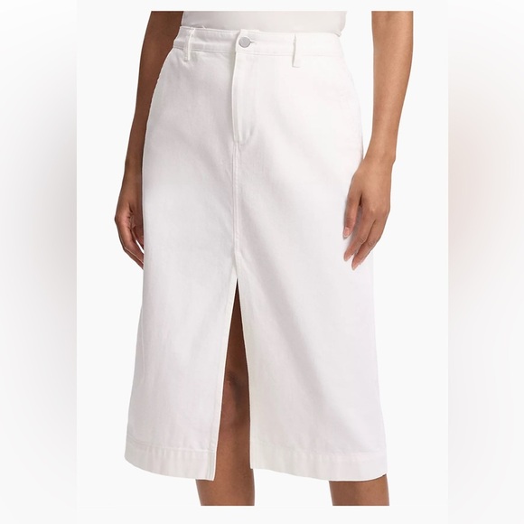 Theory Denim H-Line White Midi-Skirt Size 30 (8-10) - Picture 4 of 15